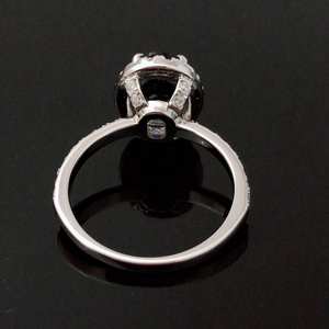 Bague en argent sterling saphir bleu étoilé pour fiançailles, promesse, mariage, anniversaire, cadeau pierre de naissance de septembre - Product Image 3