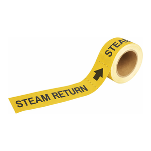 Marqueurs de tuyauterie Brady STEAM RETURN - Étiquettes de tuyauterie industrielles résistantes à la chaleur et aux produits chimiques 1x8 pouces - Product Image 2