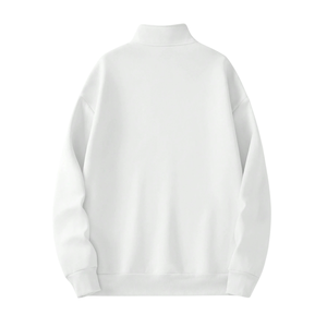 Sudadera unisex con media cremallera, cuello alto, manga larga, cálida, de forro polar, informal, con puños y dobladillo acanalados, para deportes al aire libre. - Product Image 2