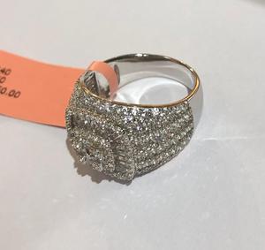 Ensemble de bagues pour homme en moissanite de laboratoire tendance, en argent sterling 925, bagues en grappe plaquées rhodium, luxe, mariage, fiançailles, soirée - Product Image 4