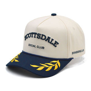 Casquette de baseball unisexe personnalisée à 5 panneaux en polyester/coton avec logo brodé, réglable, à fermeture snapback, pour l'extérieur - Product Image 3
