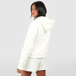 Conjunto de 2 Piezas de Sudadera con Capucha y Pantalones Cortos para Mujer, Conjuntos Deportivos para Mujer al Precio Más Bajo, Transpirables, con Precio Económico, OEM - Product Image 4