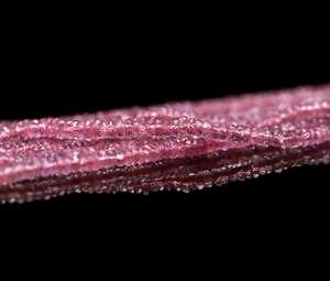 Cuentas de Zafiro Rosa Natural Facetadas en Forma de Rondelle, Calidad AAA+, 3mm, Hilo de 16 Pulgadas para Fabricación de Joyas, Venta al Por Mayor, Marca Lustre - Product Image 3