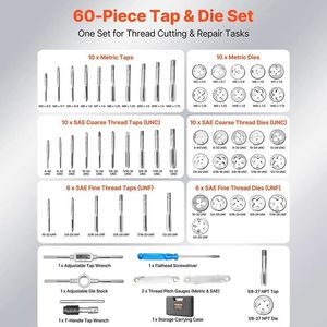 Set di Maschi e Filettiere Multiuso per Filettatura e Riformatura - Product Image 4