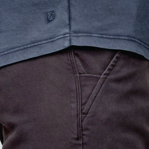 Men Black Straight Fit Casual <b>Trousers</b> <b>Elastic</b> <b>Waist</b> Breathable Side Pockets Right Leg Logo Spring Style Woven Cotton Fabric - Product Image 6