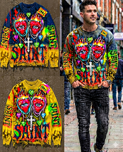 Huili OEM Custom <b>Waffle</b> Knit Long Sleeve T <b>Shirt</b> Men Oversized Boxy Fit Vintage Graphic Tee Manufacturer Form Bangladesh - Product Image 1