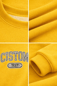 Women Custom Logo Oversize Drop shoulder <b>Sweatshirt</b> Yellow Loose Fit Crew Neck Pullover Soft 100%Cotton Fleece Street Style - Product Image 6