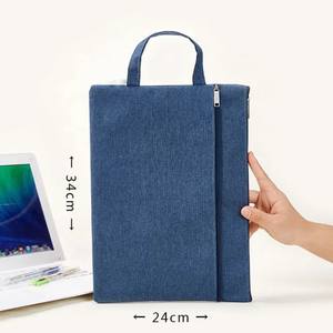 Durable Jute File Bag – Natural Fiber <b>Document</b> Carry <b>Folder</b> for Office, School and Corporate Events - Product Image 1