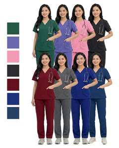 Fashion Nursing <b>Work</b> <b>Scrubs</b> Uniforms With 7 Pockets Unisex <b>Scrubs</b> New Style Fashionable Nurse Uniform <b>Scrubs</b> Sets for Hospital - Product Image 1