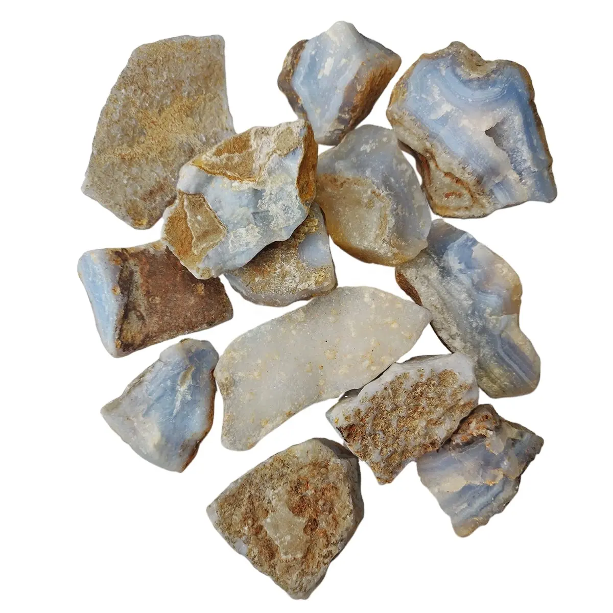 Piedra de cuarzo natural de Calcedonia azul, piedras de cristal de cuarzo natural crudo de alta calidad, compra a AL AQSA, cristal y gemas