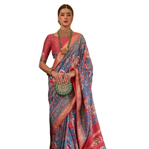 Style P.V Silk With Foil Print Sari Party Wear colección para mujer - Product Image 3