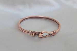 Pulsera de Cobre Puro Ajustable, Brazalete de Cobre Puro - Hecho a Mano en India por N.S Overseas - Product Image 3