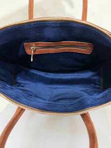 Sac à main vintage RABADA en fourrure de vache verte, fermeture éclair, sac fourre-tout en cuir marron du Rajasthan, grande capacité - Product Image 6