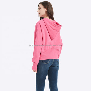 เสื้อสเวตเตอร์สวมหัวมีฮู้ดแบบสวมศีรษะสำหรับผู้หญิงใส่สบายมีซิปขนาด14นิ้วสำหรับฤดูใบไม้ร่วง - Product Image 5