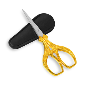 Ciseaux à cuticules brodés style professionnel en acier inoxydable à lame droite, design spécial, meilleurs ciseaux de manucure pour le soin des ongles - Product Image 5