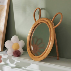 Wholesale Handwicker Natural Rattan <b>Tabletop</b> <b>Mirror</b> Adorable Decorative <b>Mirrors</b> for Girls made in Vietnam - Product Image 4