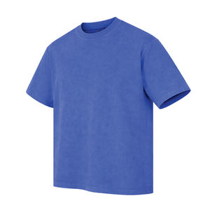 Camiseta de Hombre de Algodón Tejido con Efecto Desgastado Vintage, Lavado Ácido, Corte Regular, Serigrafía, Logotipo Personalizado, Ecológica - Product Image 3