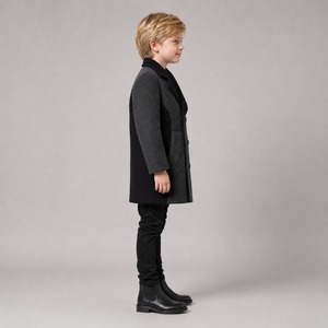 Fashionable Kids Woolen Trench Coat Warm Versatile Winter Outerwear All Occasions Breathable High Quality Kids Woolen Coat - Product Image 3