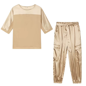 Conjunto Casual de Dos Piezas para Mujer, Estilo Europeo Americano, Nuevo Modelo 2024, Tejido de Punto, Manga Larga, Capucha, Top Corto, Transpirable - Product Image 4