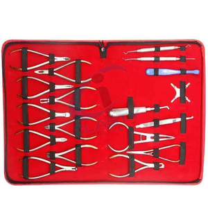Kit chirurgical professionnel en acier inoxydable, outils manuels argentés, instruments à poignée moletée, emballage personnalisé, certifié CE, dentaire - Product Image 4