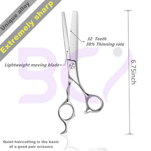 Buen Proveedor, Tijeras de Peluquería de Acero Inoxidable de Alta Calidad de 6.5 Pulgadas con Tornillo de Tensión Ajustable para Estilistas de Salón - Product Image 5