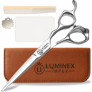 NYBL-55 5.5inch Straight <b>Left</b>-<b>handed</b> <b>Scissors</b> JAPAN 440C Sharp 58-59HRC Hardness Stainless Steel Handle Barber Shears Hair 28 - Product Image 1