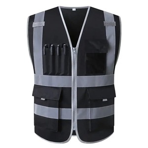 Chaleco de Seguridad Reflectante de Alta Visibilidad con Múltiples Bolsillos, Ropa de Trabajo Unisex, Material de Poliéster - Product Image 1