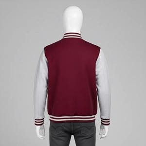 Chaqueta Universitaria de Béisbol Personalizada para Hombre, Cuello Alto Delgado, Logotipo Frontal, Ropa de Invierno, Moda Urbana - Product Image 2