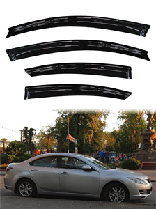 Mazda 6 GH 2009-2013 Transparent Black Acrylic GCS 4-Piece <b>Car</b> Window Weather Shields Protection Decoration - Product Image 2
