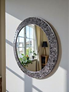 Luxury Modern Design Handmade Horn <b>Mosaic</b> Wall <b>Mirror</b> Elegant Natural Horn Inlay Decorative <b>Mirror</b> for Home Office Weddings - Product Image 6