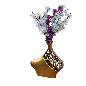 Jarrones de Metal para Flores en Color Dorado Antiguo, en Oferta, para Decoración de Mesa y Suelo de Sala de Estar, Jarrones de Flores de Lujo - Product Image 2