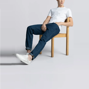 Pantalones Vaqueros de Mezclilla para Hombre, Elegantes, Ecológicos, Transpirables, de Secado Rápido, Cintura Media, Corte Recto, 100% Algodón, Diseño Personalizado - Product Image 5