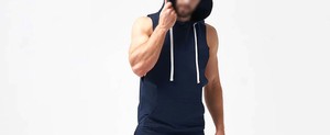 Mens Performance <b>Sleeveless</b> <b>Hoodie</b> Quick Dry Fitness Vest Hooded Training Top Muscle Workout Gym Wear Lightweight Activewear - Product Image 4