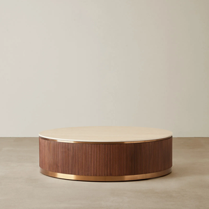 Mesa de Centro Extra Grande de Madera Maciza, Mesa de Centro de Madera Hecha a Mano, Muebles Modernos Rústicos para Sala de Estar, Diseño Personalizable - Product Image 1