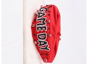 Serre-tête perlé orange vif très populaire, idéal pour le spirit d'équipe, bandeau personnalisé pour supporters sportifs avec strass 2026 - Product Image 5