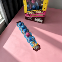 Bande de 24 bonbons chocolatés Choco Ball en blister, boules de chocolat composées en forme d'ours de dessin animé, emballage suspendu, boîte de présentation