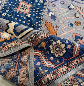 Tapis noué à la main de haute qualité en laine, avec motifs et broderies, pour salon et chambre à coucher - Product Image 3