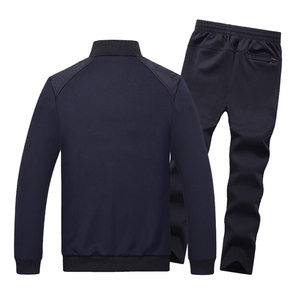 Ensemble de survêtement noir pour homme, sweat-shirt à fermeture éclair à manches longues, poches latérales, vêtements décontractés, col à capuche respirant, coupe régulière, hiver - Product Image 6