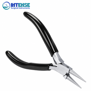 Alicates Profesionales de Acero Inoxidable para Joyería, con Punta Redonda y Mangos Ergonómicos Negros para Dar Forma a Alambres - Product Image 1