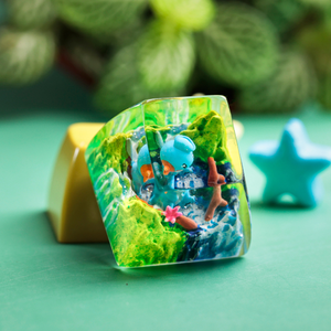 Teclas Artesanales Bosque Místico, Teclas Artesanales Personalizadas, Teclas Anime Lindas, Teclas Verdes, Juego de Teclas, Teclas de Madera - Product Image 2