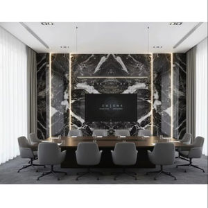 Dalles en porcelaine antidérapantes pleine masse, effet marbre, 1600x3200, épaisseur 12mm, pour écoles et appartements - Product Image 3