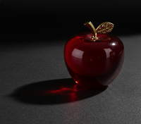 Presse-papiers en verre artisanal en forme de pomme, minimaliste, de forme irrégulière, en cristal, cadeau de remise de diplôme, décoration pour la maison, le bureau ou le tableau de bord de la voiture