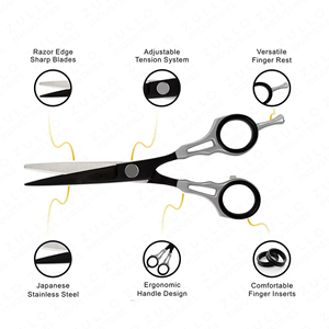 OEM Professional Stainless Steel Barber Scissors Superb Quality Hair Cutting Shears Salon Hairdressing <b>Tool</b> - Product Image 2