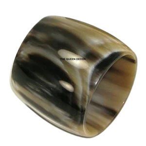 Anneau de serviette de table en corne de forme ronde de qualité supérieure pour la maison, l'hôtel, les mariages et les dîners - Product Image 1