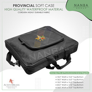 Sac de transport d'écharpe maçonnique de luxe provincial, léger et souple, avec broderie d'emblème de poche (OES), sac à bandoulière souple pour regalia - Product Image 4