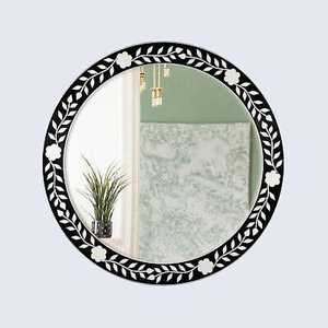 Premium <b>Silver</b> Bone Inlay <b>Mirror</b> Frame Traditional Craftsmanship Contemporary Luxury Design Handmade Eco-Friendly <b>Wall</b> <b>Mirror</b> - Product Image 1