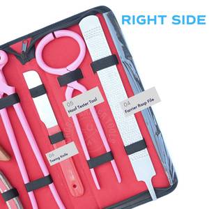 Kit d'outils de fermeur avec râpe à sabots, couteau à sabots, testeur de sabots, coupe-sabots à dents affûtées de 15 pouces, couteau courbé et boucle à abcess - Product Image 4
