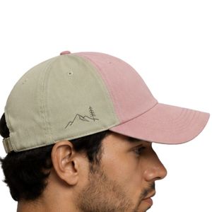 Casquette de baseball bicolore rose poudré et vert sauge, ajustable, en coton, style décontracté, streetwear, unisexe, personnalisable, OEM, vente en gros - Product Image 5