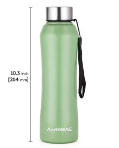 Voyage stainless steel thermal water <b>bottle</b> with ergonomic holding ring protected sip opening reusable insulated hydration <b>flask</b> - Product Image 4