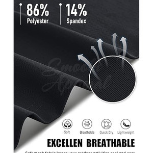 T-shirts en maille performants pour hommes, légers, respirants, en spandex/polyester, pour la course à pied, l'entraînement, la gym, la remise en forme - Product Image 3